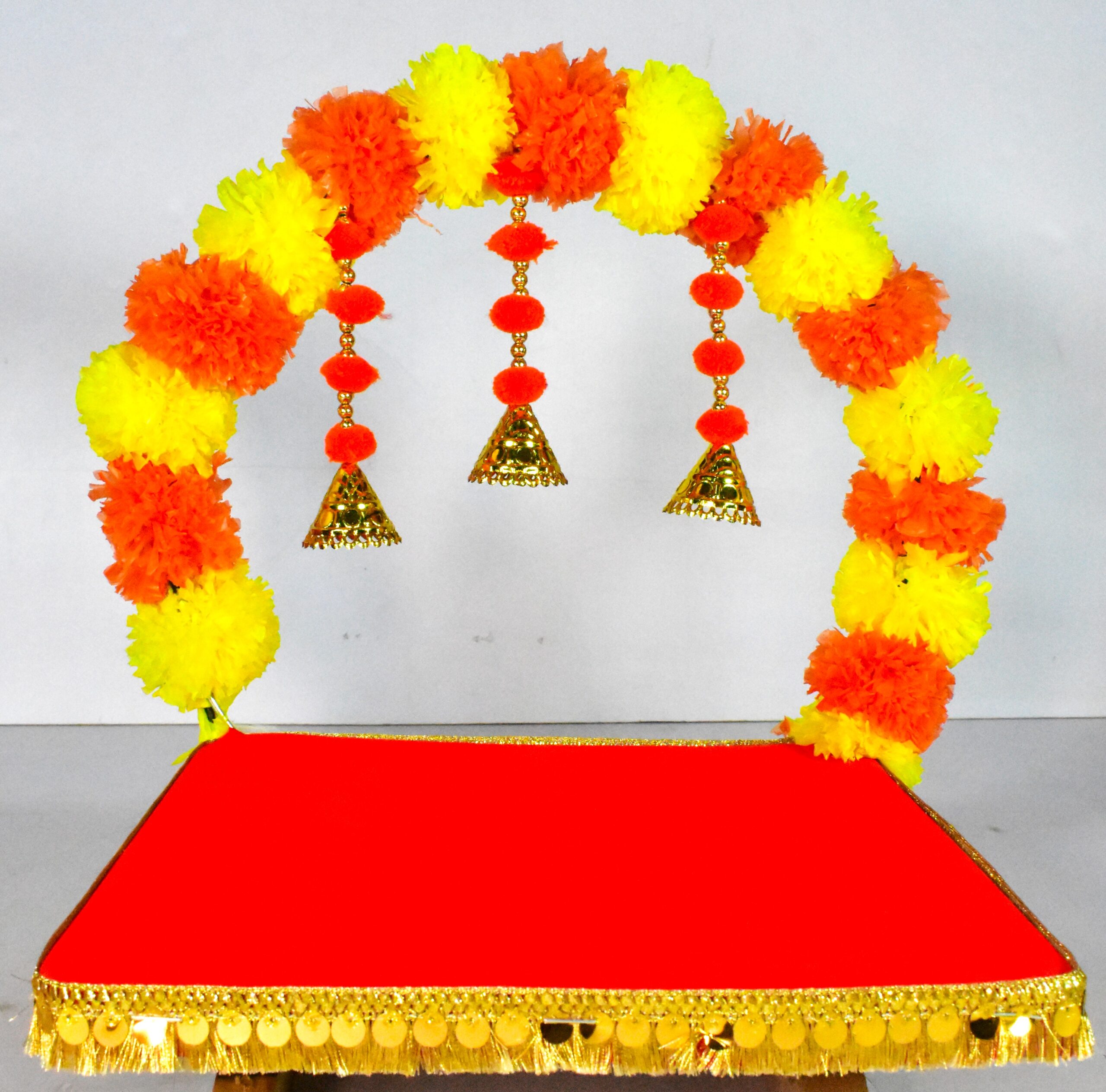 Traditional Floral Chowki for Festive & Pooja Décor