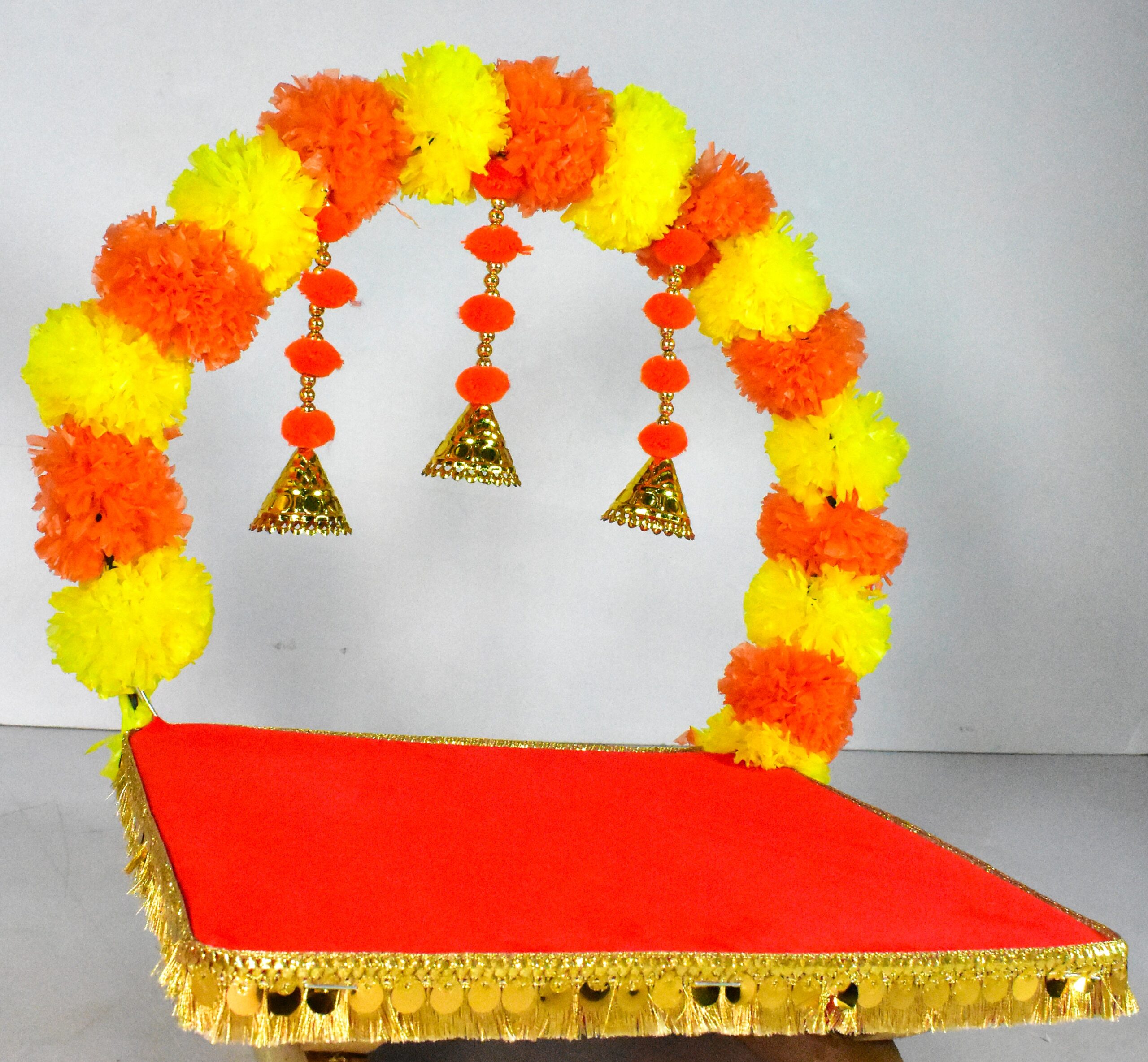 Traditional Floral Chowki for Festive & Pooja Décor - Image 3