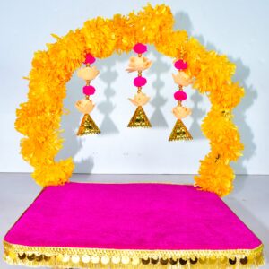 Beautiful Floral Ganesh Chowki – Brighten Your Pooja Space