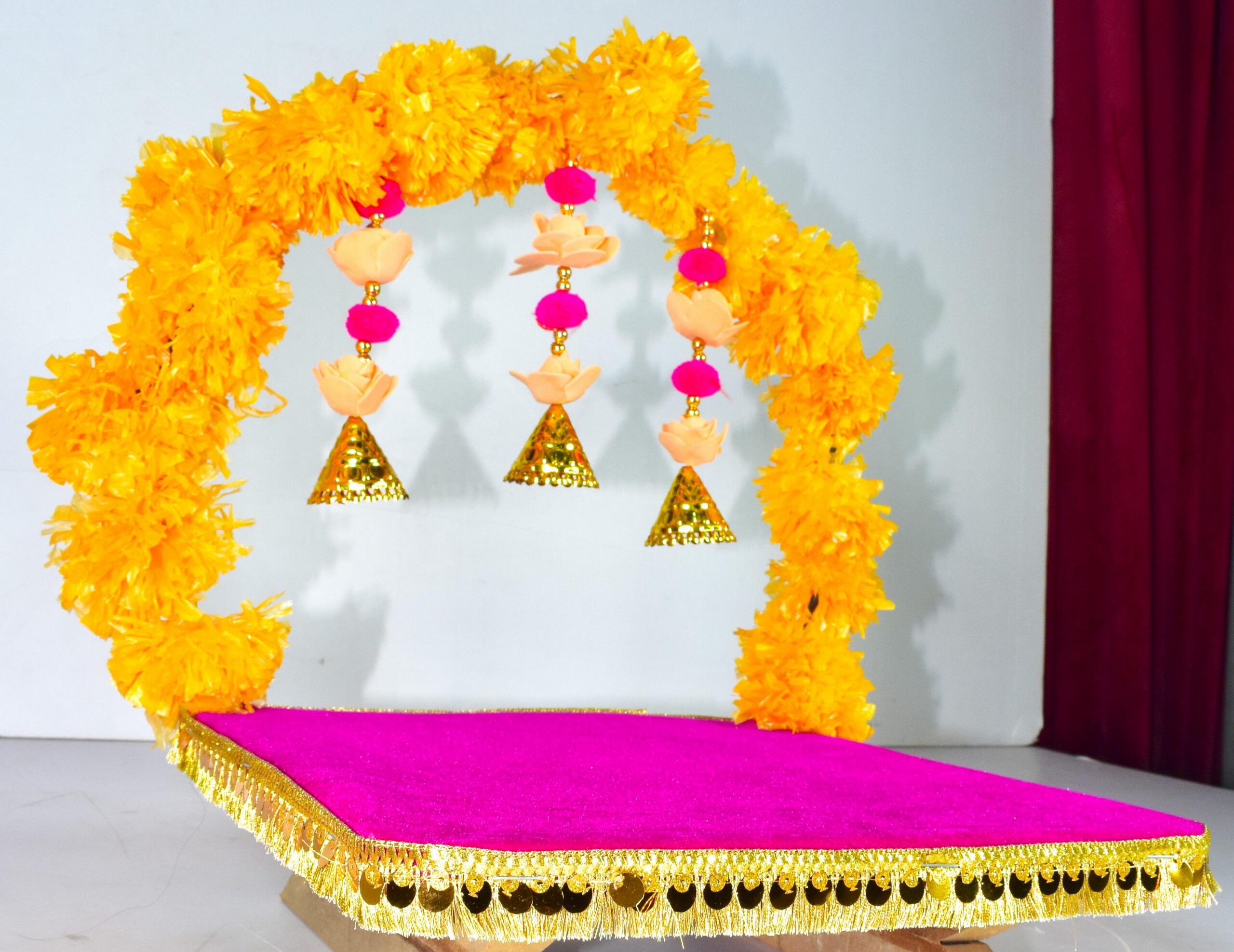 Beautiful Floral Ganesh Chowki – Brighten Your Pooja Space - Image 2